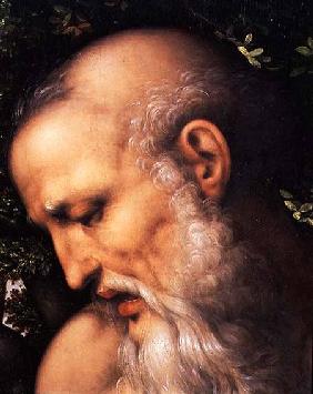 St. Jerome, detail of the saint's head
