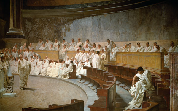 Cicero in the Senate Accusing Cataline from Cesare Maccari