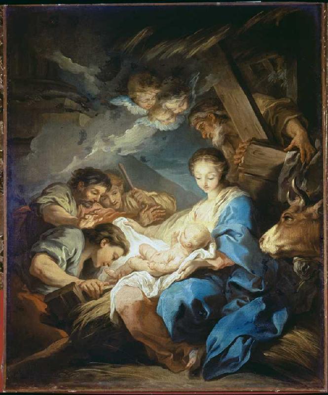 The adoration of the shepherds from Charles André van Loo