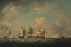 Capture of the French Treasure Ships Marquis d'Antin and Louis Erasmé