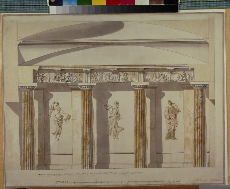 Design for the Large Cabinet in the Pavlovsk Palace from Charles Cameron