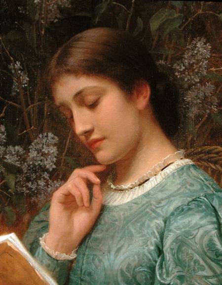 Girl Reading (Possibly Mrs Dickens) from Charles Edward Perugini