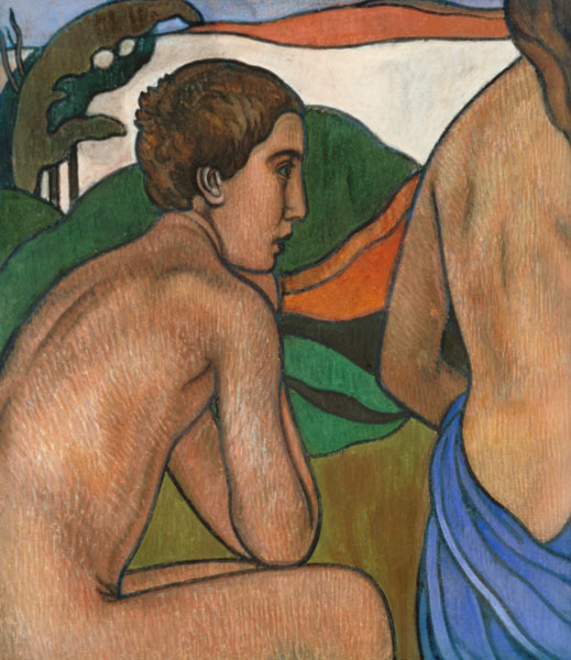 Seated Male Nude in a Landscape from Charles Filiger