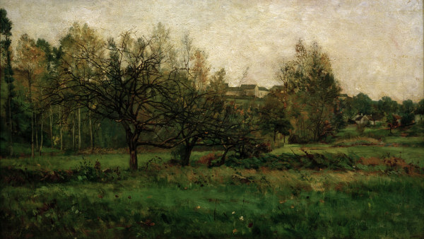 C.F.Daubigny, Orchard in autumn from Charles-François Daubigny
