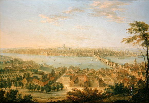 View of Old London Bridge (oil on canvas) from Charles Laurent Grevenbroeck