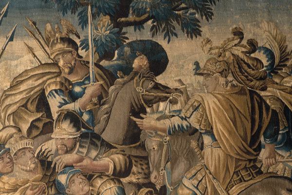 Alexander and Poros / tapestry from Charles Le Brun