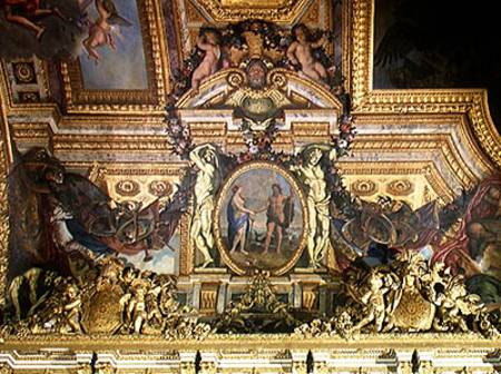 Meeting of the Two Seas, ceiling painting from the Galerie des Glaces from Charles Le Brun