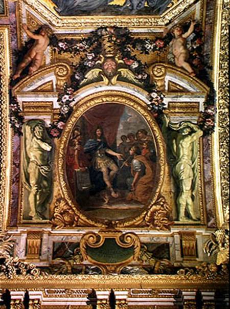 Patronage of the Arts in 1663, Ceiling Painting from the Galerie des Glaces from Charles Le Brun