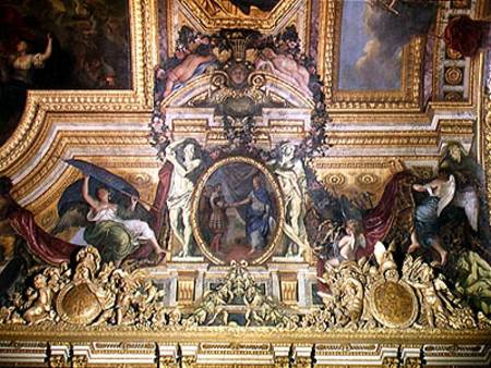 The Renewal of the Alliance with the Swiss in 1663, ceiling painting from the Galerie des Glaces from Charles Le Brun