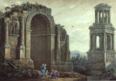 The Triumphal Arch at St.Remy from Charles Louis Clerisseau