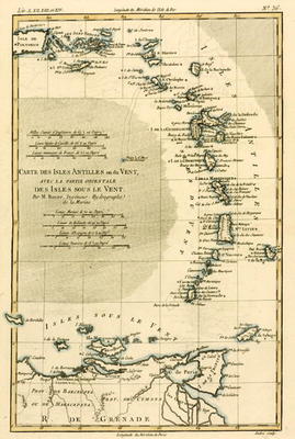 The Lesser Antilles or the Windward Islands, with the Eastern part of the Leeward Islands, from 'Atl from Charles Marie Rigobert Bonne