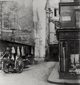 Rue de la Montagne Sainte-Genevieve, Paris, 1858-78 (b/w photo) 