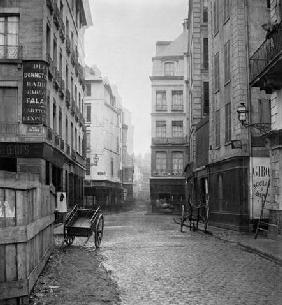 Rue des Bourdonnais (from rue de la Poterie) Paris 1858-78 (b/w photo) 