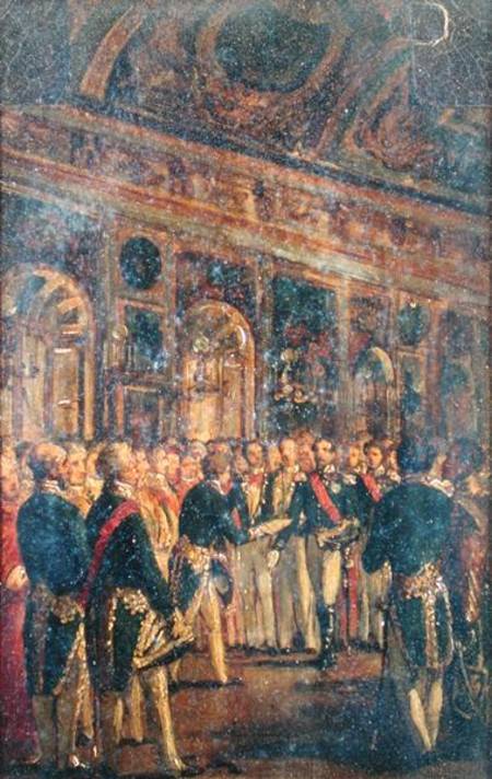 The Senate Presenting Louis Napoleon Bonaparte (1808-73) with the Result of the Plebiscite Proclaimi from Charles-Philippe Lariviere