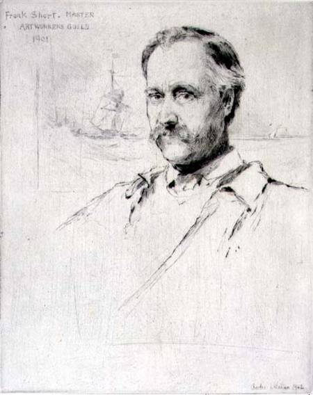 Sir Frank Short (1857-1945) painter and engraver, Master of the Art Workers' Guild in 1901 from Charles Watson