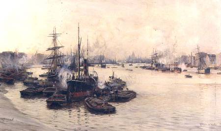 The Port of London from Charles William Wyllie