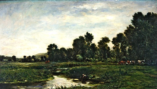 The Arques Valley, Seine-Maritime from Charles Francois Daubigny