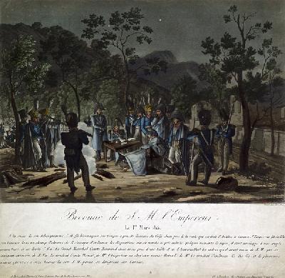 The Return of Napoleon from Elba. Napoleon's bivouac at Golfe-Juan on 1 March 1815
