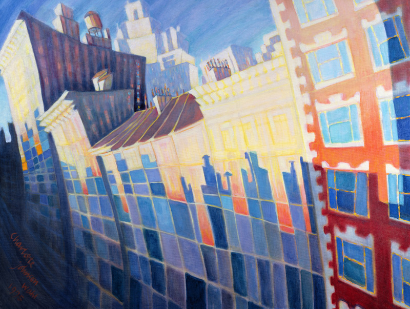Sunset, Waverly Place, New York City, 1995 (oil on canvas)  from Charlotte  Johnson Wahl