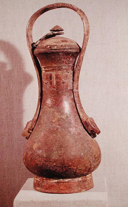 'Yu' wine vessel, from a royal tomb at Anyang, Henan Province, Shang Dynasty from Chinese School