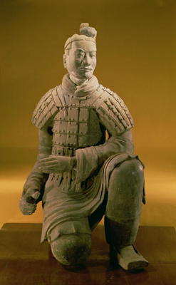 Kneeling archer from the Terracotta Army, 210 BC (terracotta) from Chinese School, (3rd century AD)