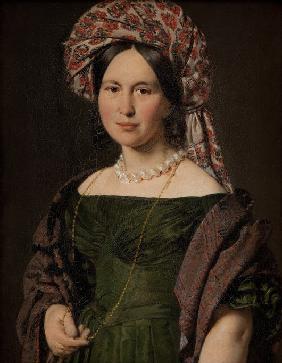 Cathrine Jensen, née Lorenzen, the Artist's Wife Wearing a Turban