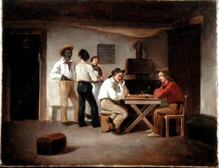 Sailors Playing a Board Game in a Tavern from Christian Andreas Schleisner