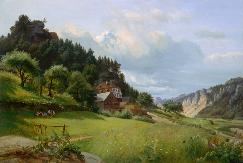 Countryside in Saxon Switzerland. from Christian Friedrich Gille