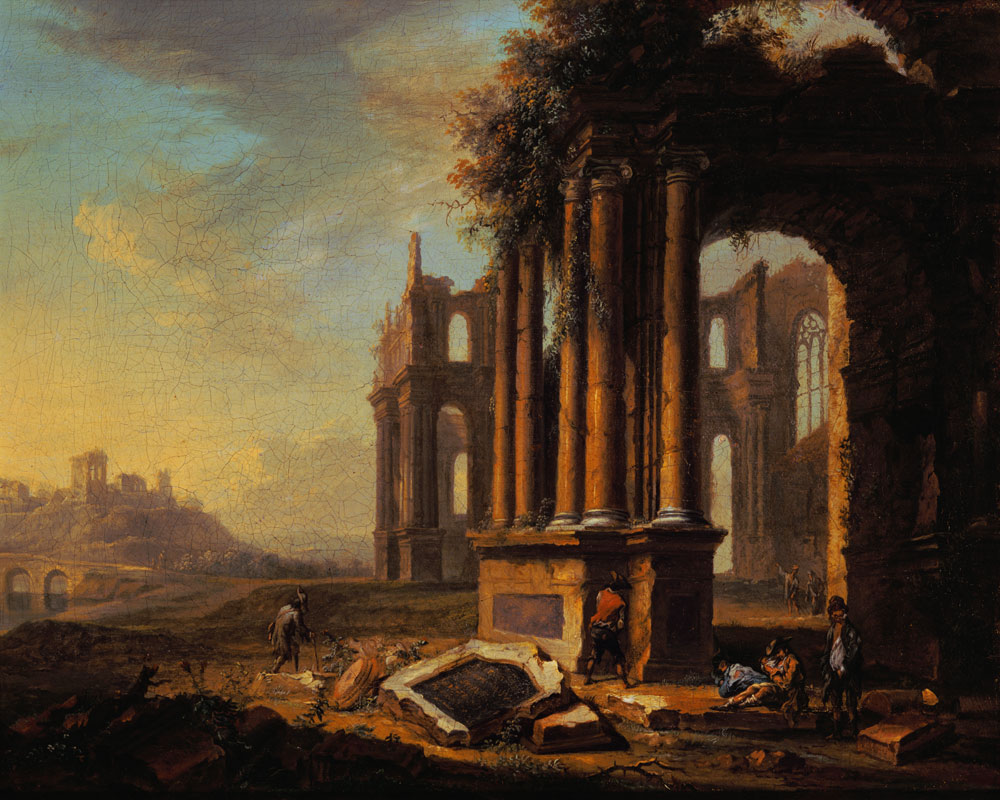 Italian ruin landscape II. from Christian Georg Schütz the Elder