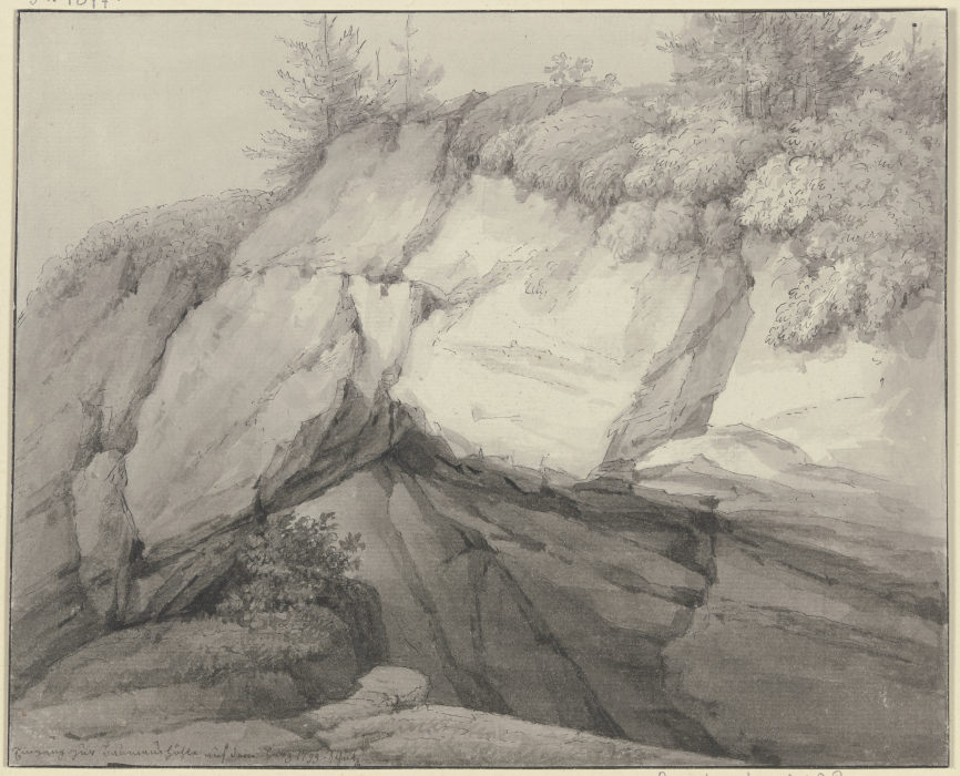 Rockcave in the mountains from Christian Georg Schutz