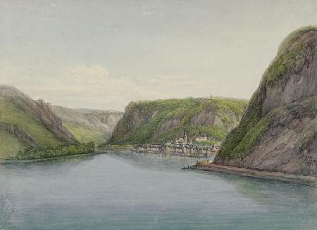 Blick in das Rheintal, rechts Sankt Goar