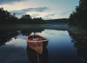 Boat in fog