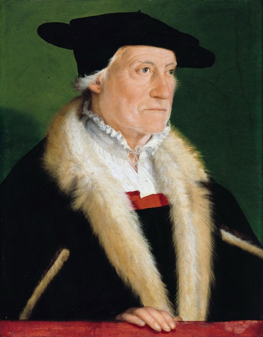 Portrait of the cosmographer Sebastian Münster (1489-1552) from Christoph Amberger
