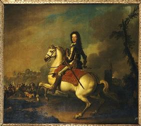 Portrait of King William III at the Battle of the Boyne in 1690