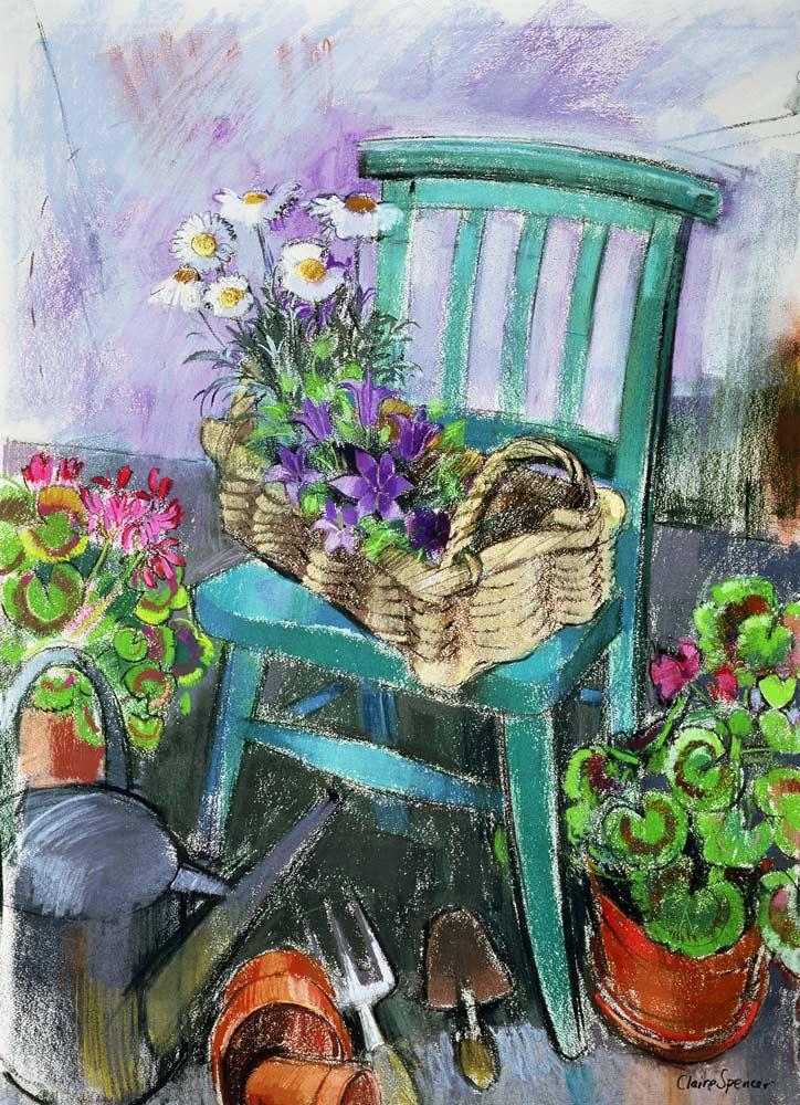 Gardener''s Chair (pastel on paper)  from Claire  Spencer