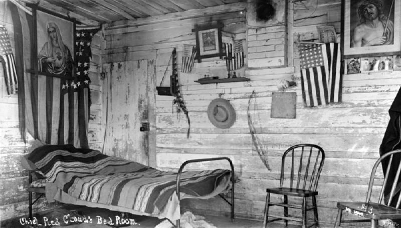 Interior of Red Clouds House, 1891 (b/w photo) from Clarence Grant Morledge