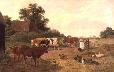A Kentish Farm Scene, Milking-Time from Claude Clark