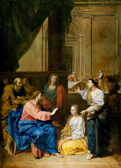 Christ with Martha and Mary from Claude II Saint-Paul