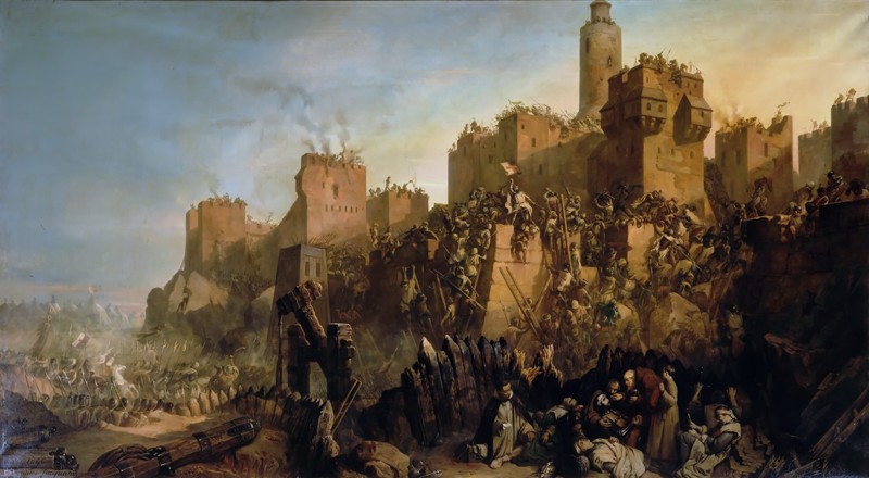 The capture of Jerusalem by Jacques de Molay in 1299 from Claude Jacquand