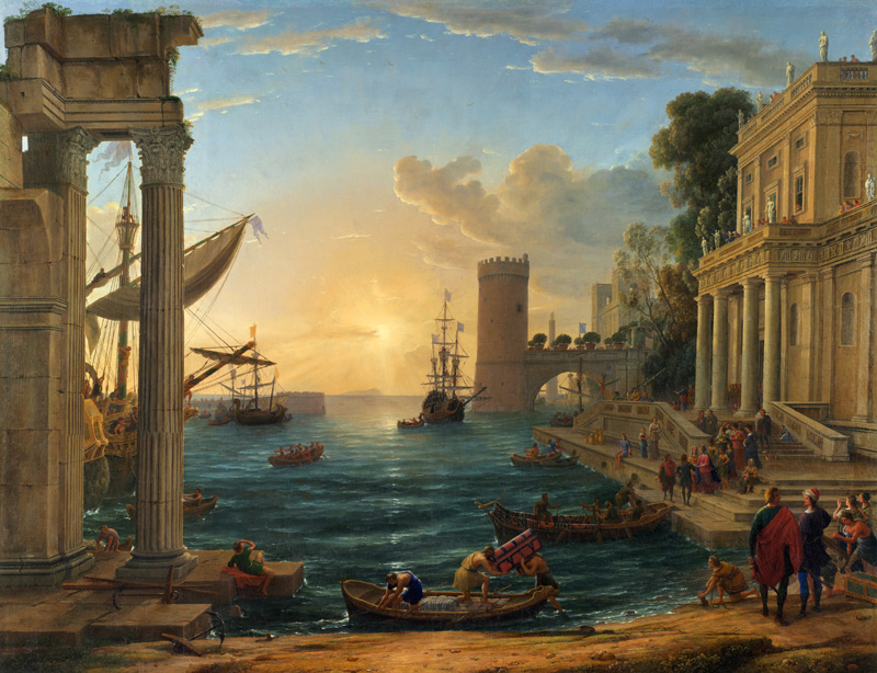 Embarkation of the Queen of Saba from Claude Lorrain