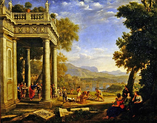 David is consecrated king by Samuel from Claude Lorrain