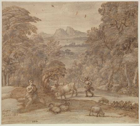 Landscape with Mercury and Apollo as a Shepherd from Claude Lorrain