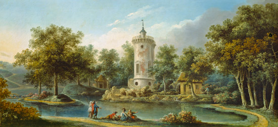The Tour de Marlborough in the Jardin des Mesdames, Bellevue from Claude Louis Chatelet
