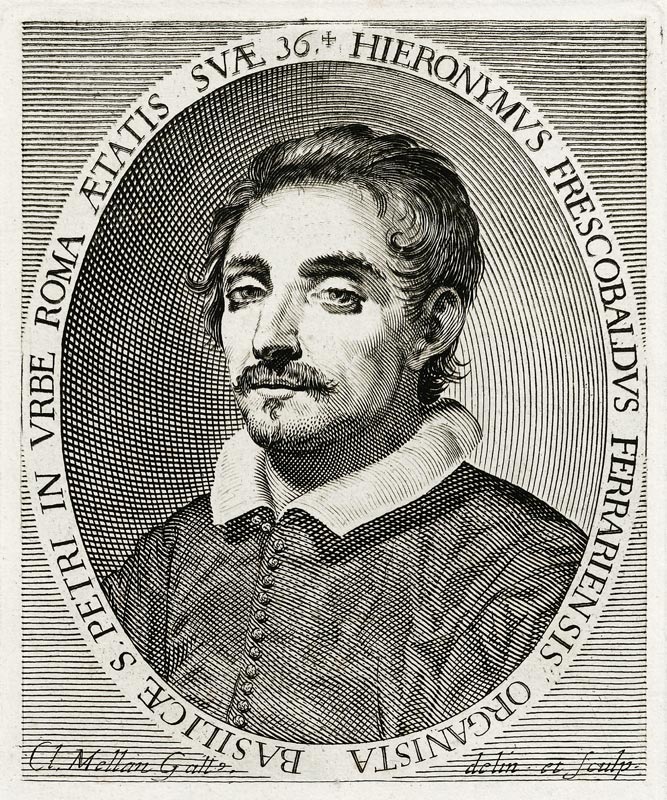 Portrait of the composer Girolamo Frescobaldi (1583-1643) from Claude Mellan