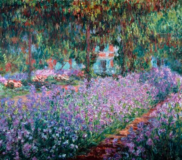 Blooming Iris in Monets garden from Claude Monet