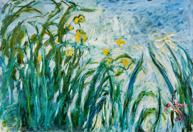 Yellow and Purple Irises from Claude Monet