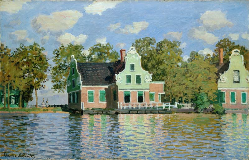 Houses by the Bank of the River Zaan from Claude Monet