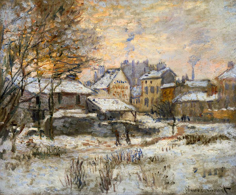Snow Effect with Setting Sun from Claude Monet