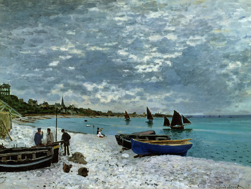 The Beach at Sainte-Adresse from Claude Monet