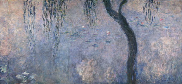 Waterlilies: Two Weeping Willows, right section from Claude Monet